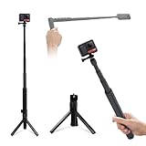 O'woda Bastone Selfie Invisibile per Insta360 Action Cam Selfie Stick Estensibile con Maniglia Rotante Treppiede Incorporato per Insta360 X4/X3/ONE X2/ONE X/ONE RS/ONE RS1-111cm