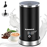 BURNNOVE Montalatte Elettrico Automatico Cappuccino 4 in 1 Schiumatore 600W 240ml Schiuma Latte Calda/Fredda Rivestimento Antiaderente per Macchiato Caffè Latte e Cioccolata