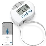 RENPHO Metro a Nastro Smart per Misurazione del Corpo con App Tramite Bluetooth, per Misurare Varie Circonferenze del Corpo, Aumento Muscolare, Risultati di Fitness e Bodybuilding, in Pollici e CM